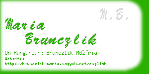 maria brunczlik business card